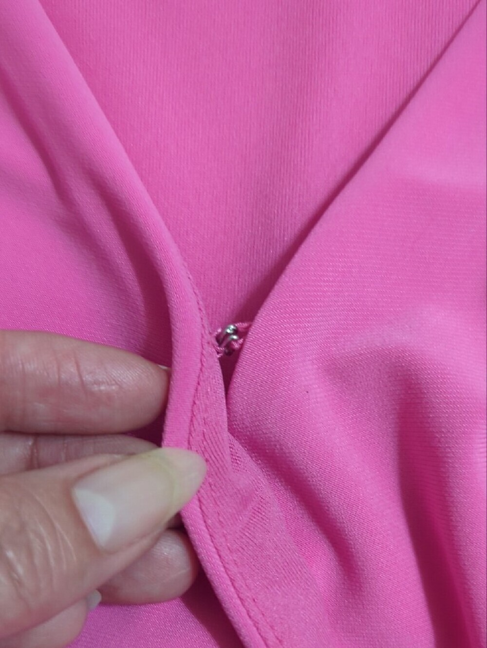Express V-Neck Surplice Pleated Shoulder Bodysuit, Color Pink Size XS - Picture 12 of 13